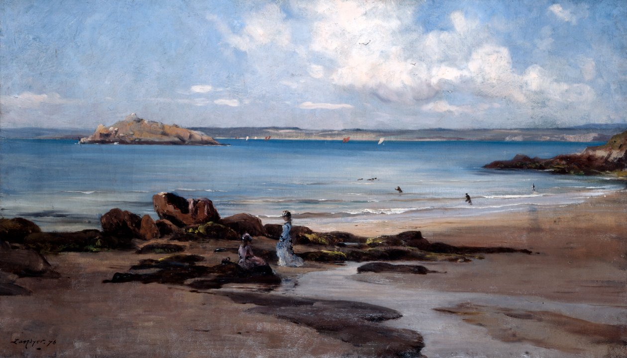 Női strandfürdő, 1876. alkotó: Emmanuel Lansyer