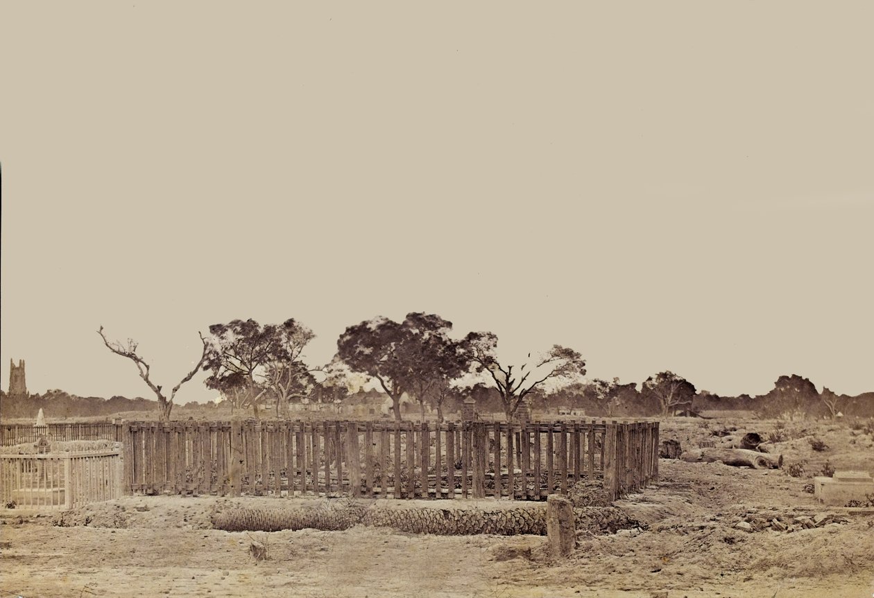 Indiai táj, 1858 körül (szépia fotó) alkotó: English Photographer