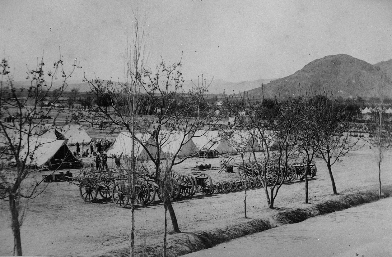 Katonai tábor a második angol-afgán háború idején, 1878-80 alkotó: English Photographer