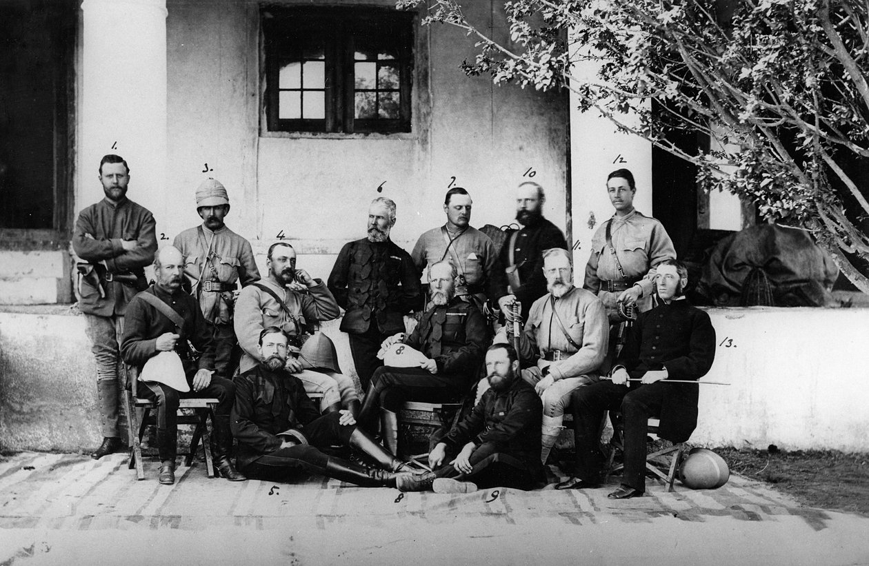 Tisztek és tábornokok szolgáltak a második angol-afgán háború alatt, 1878-80 alkotó: English Photographer