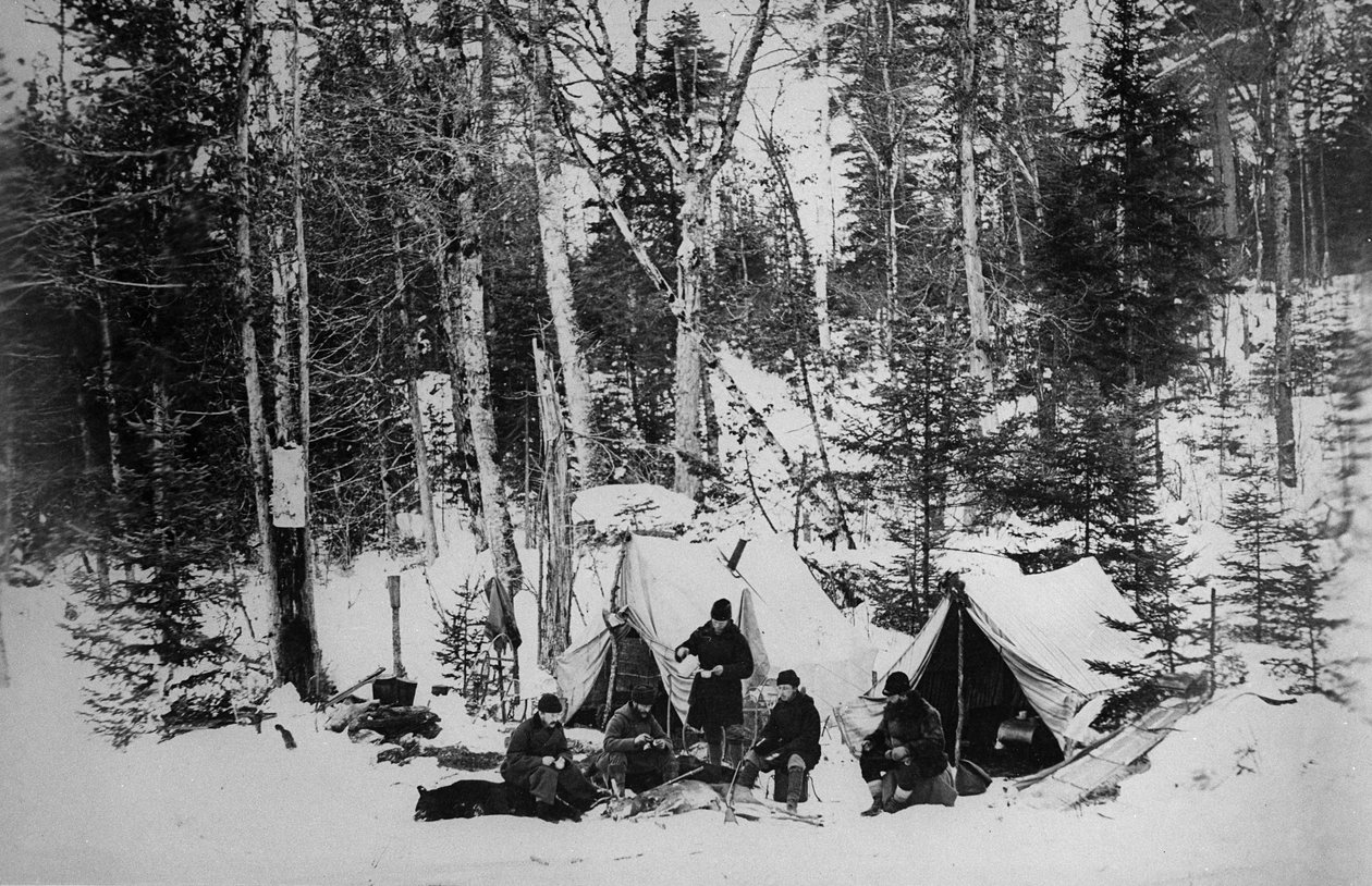 Arthur herceg jávorszarvasvadász expedíció Kanadában, 1870 körül alkotó: English Photographer