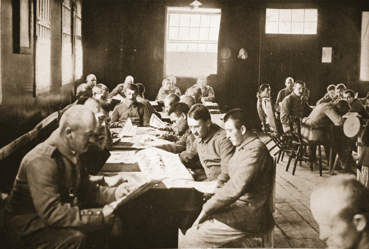 The Reading Room, Dorchester, illusztráció a német rabok Nagy-Britanniában című könyvéből (fotómélység) alkotó: English Photographer