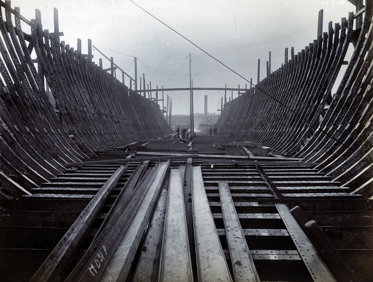 számú udvar 647, Bajkál. A 1896-os Low Walker Yardban látható a jégtörő vonat kompgőzös, a Baikal keretben alkotó: English Photographer