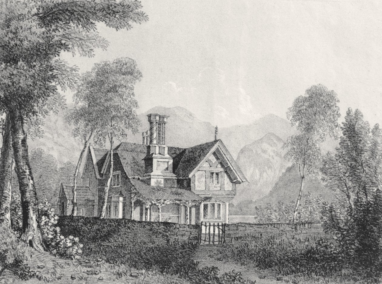 Ház a tájban, Michael Faraday albumából, 1825-ből alkotó: English School