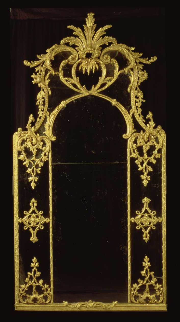 Chippendale tükör, 1750 körül (aranyfa) alkotó: English School