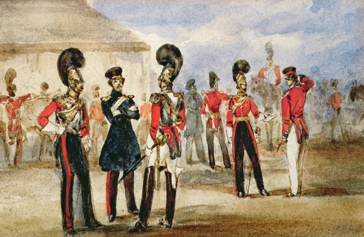 First Life Guards, 1835 (wc papíron) alkotó: English School