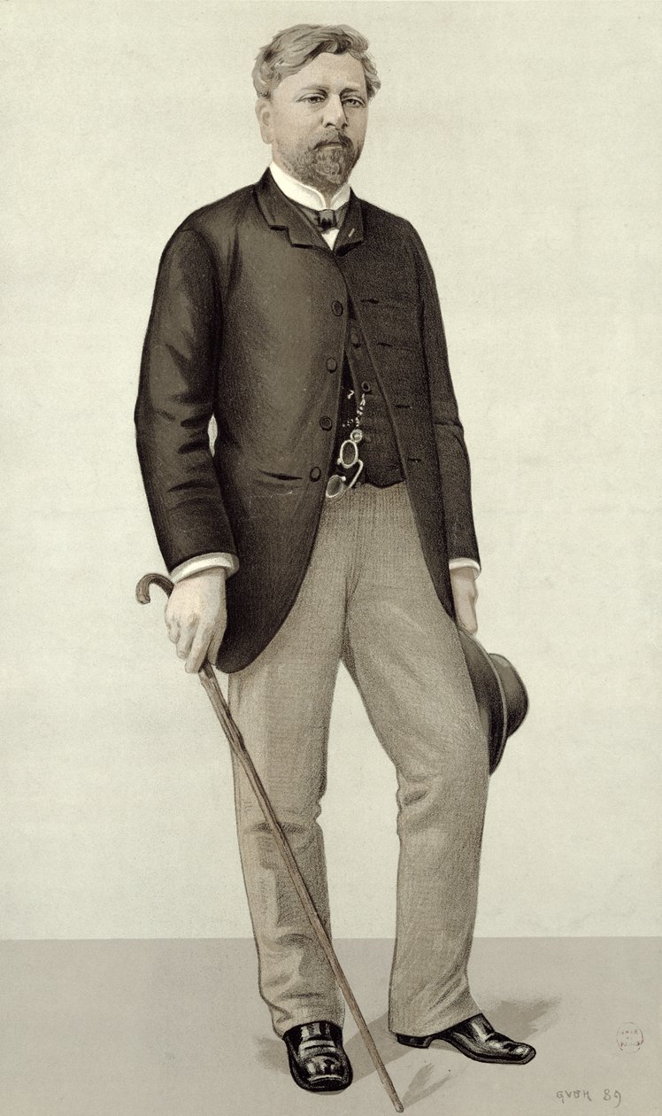 Gustave Eiffel (1832-1923) a "Vanity Fair"-ből, 1889. május 11. alkotó: English School