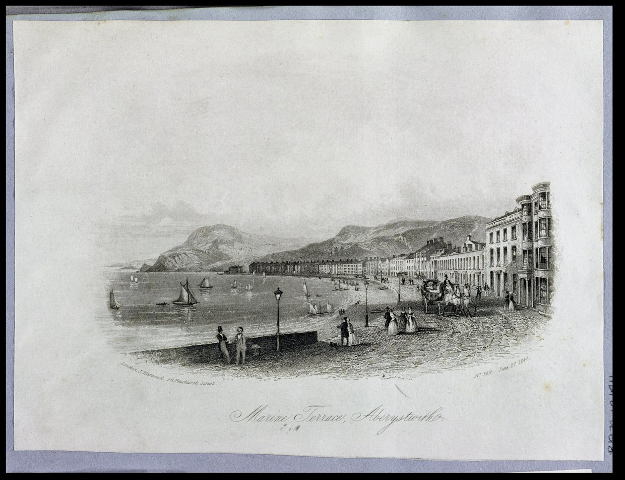 Marine Terrace, Aberystwyth, 1844 (metszet és akvatinta) alkotó: English School