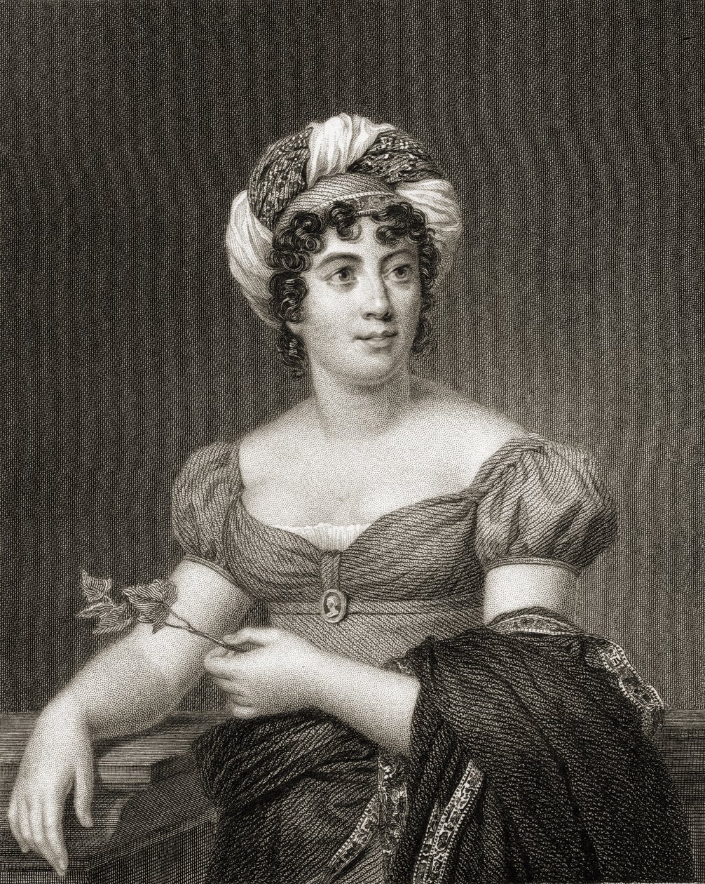 Mme de Stael, az 1833-ban megjelent „The Gallery of Portraits”-ból alkotó: English School