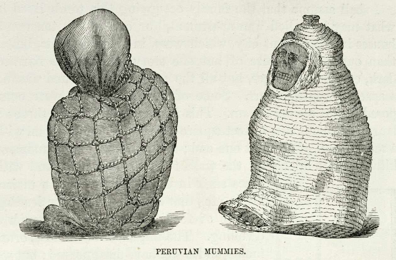 Perui múmiák, E. George Squier „Incidents of Travel and Exploration in the Land of the Inka”, pub. 1878-ban alkotó: English School