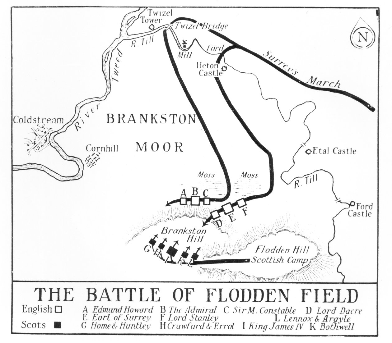 Az 1513-as Flodden Field-i csata terve alkotó: English School