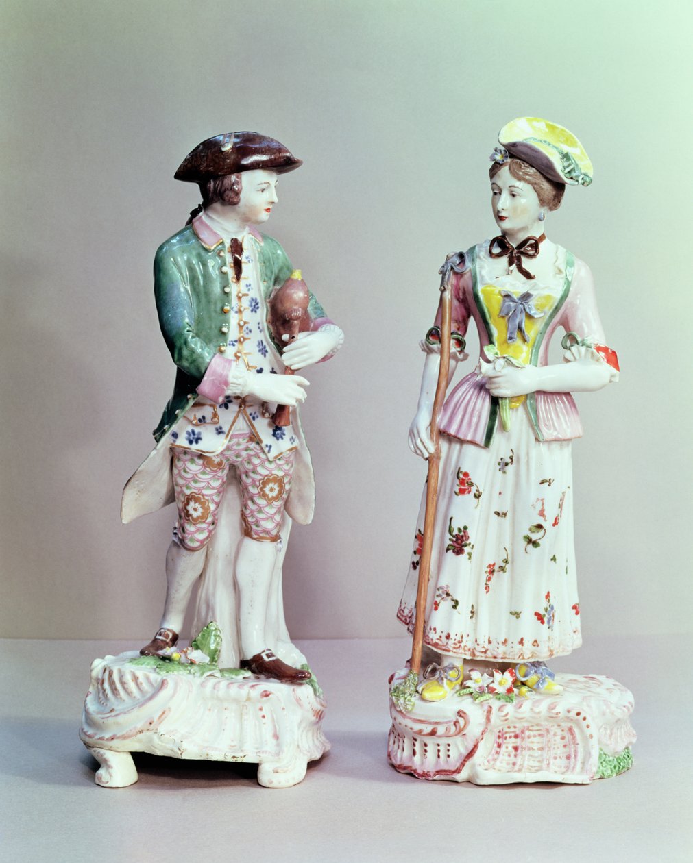Plymouth porcelán juhászkutya és pásztorlány, 1770 körül (porcelán) alkotó: English School