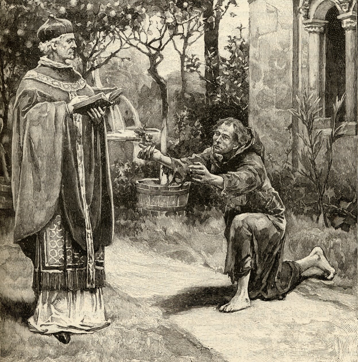 III. Innocentus pápa (1161-1216) és Assisi Szent Ferenc (1181-1226) alkotó: English School