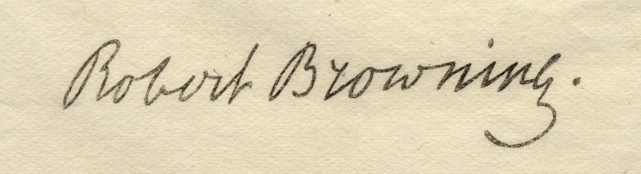 Robert Browning (1812-89) aláírása alkotó: English School