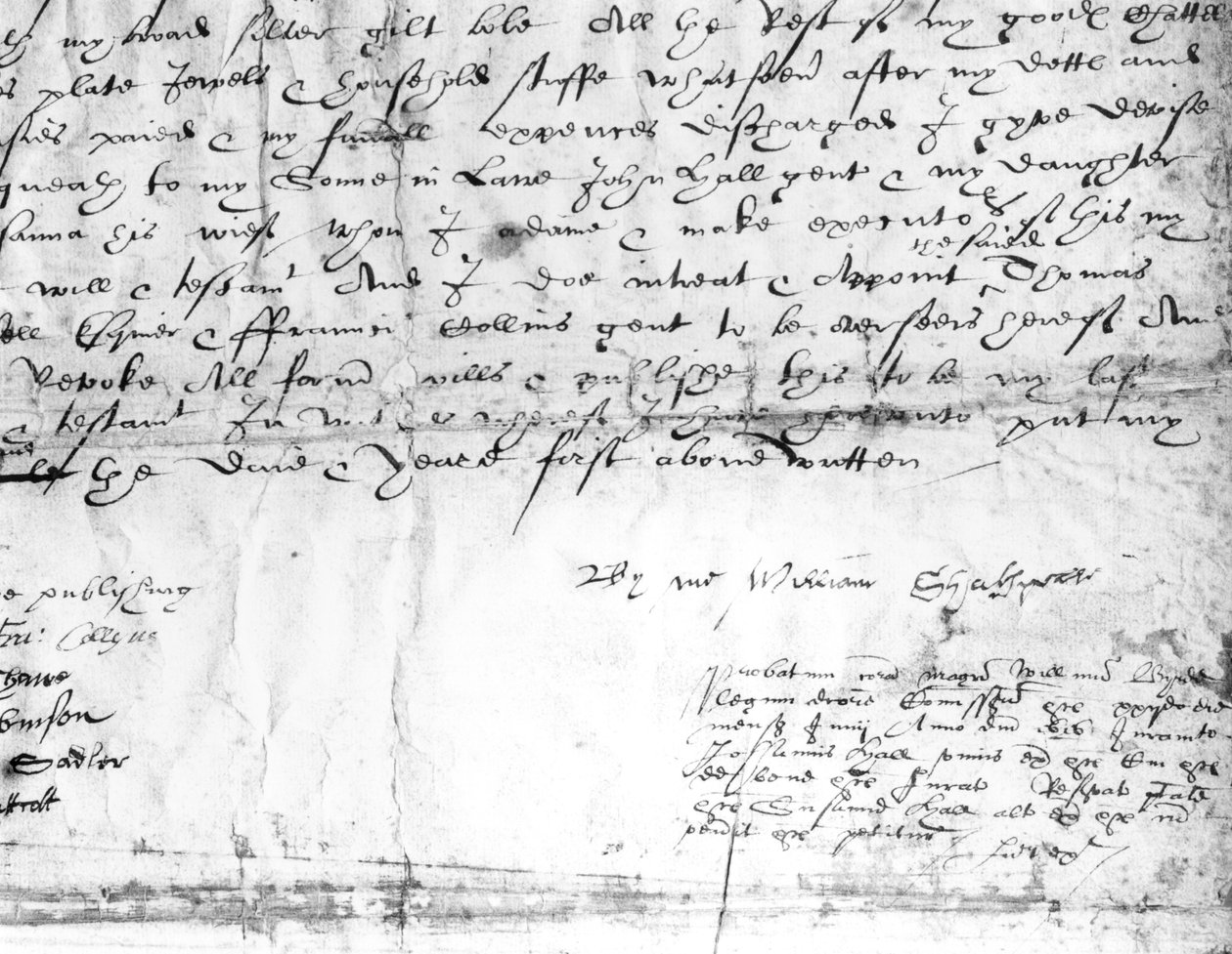 William Shakespeare (1564-1616) aláírása, 1616 (tintával papíron) alkotó: English School
