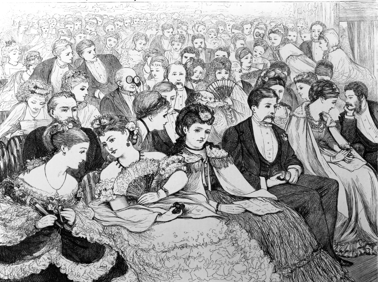 Stalls at the Opera, megjelent a „The Graphic”-ban, 1870 alkotó: English School