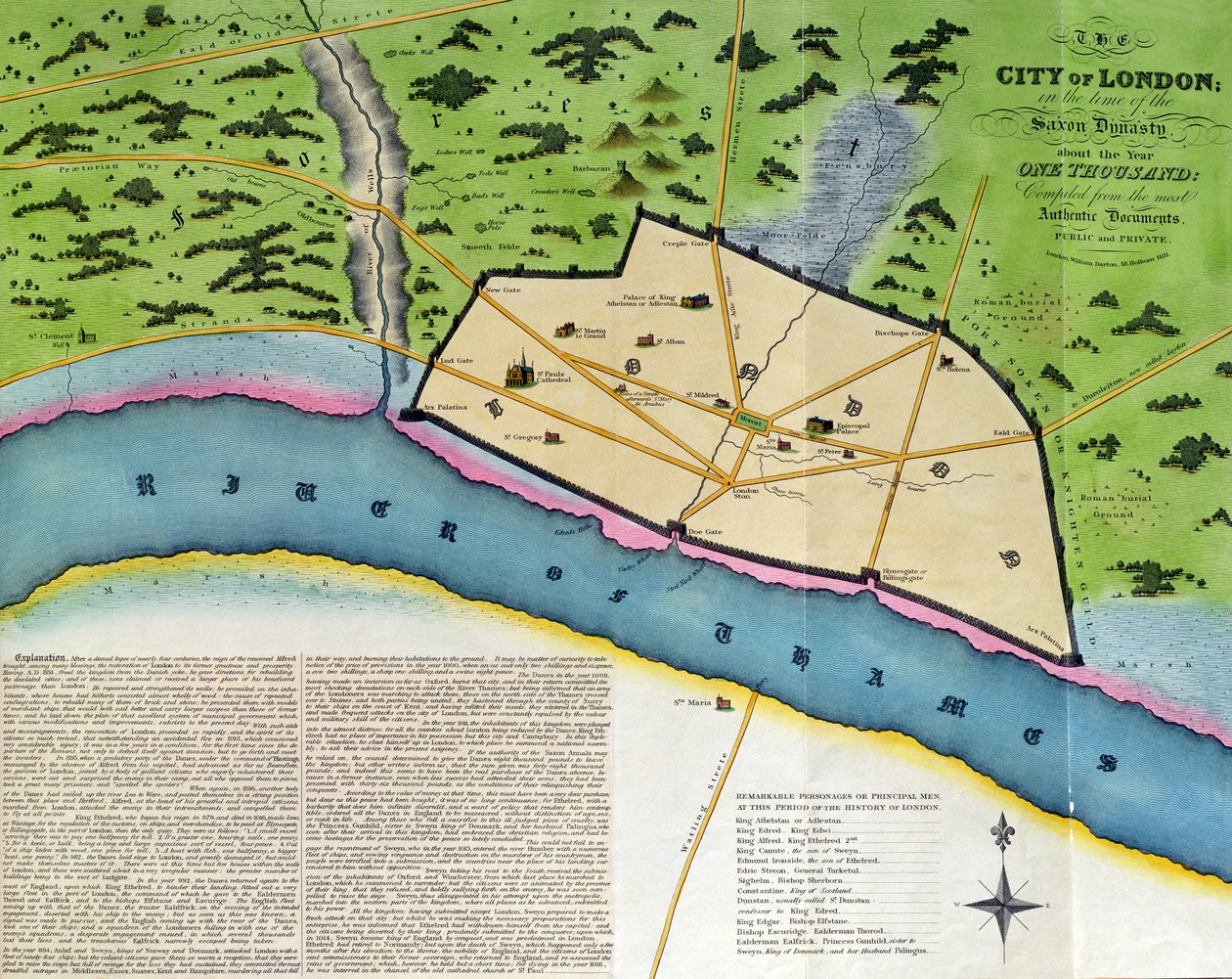 London City a szász dinasztia idejében, az ezres évről, kocsma. szerző: William Darton, London alkotó: English School