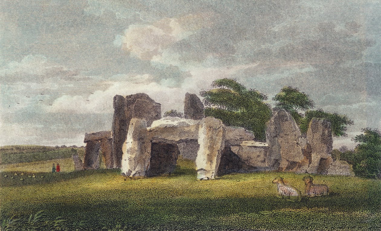 The Druids Temple at Park Place, 1802. október (színes metszet) alkotó: English School