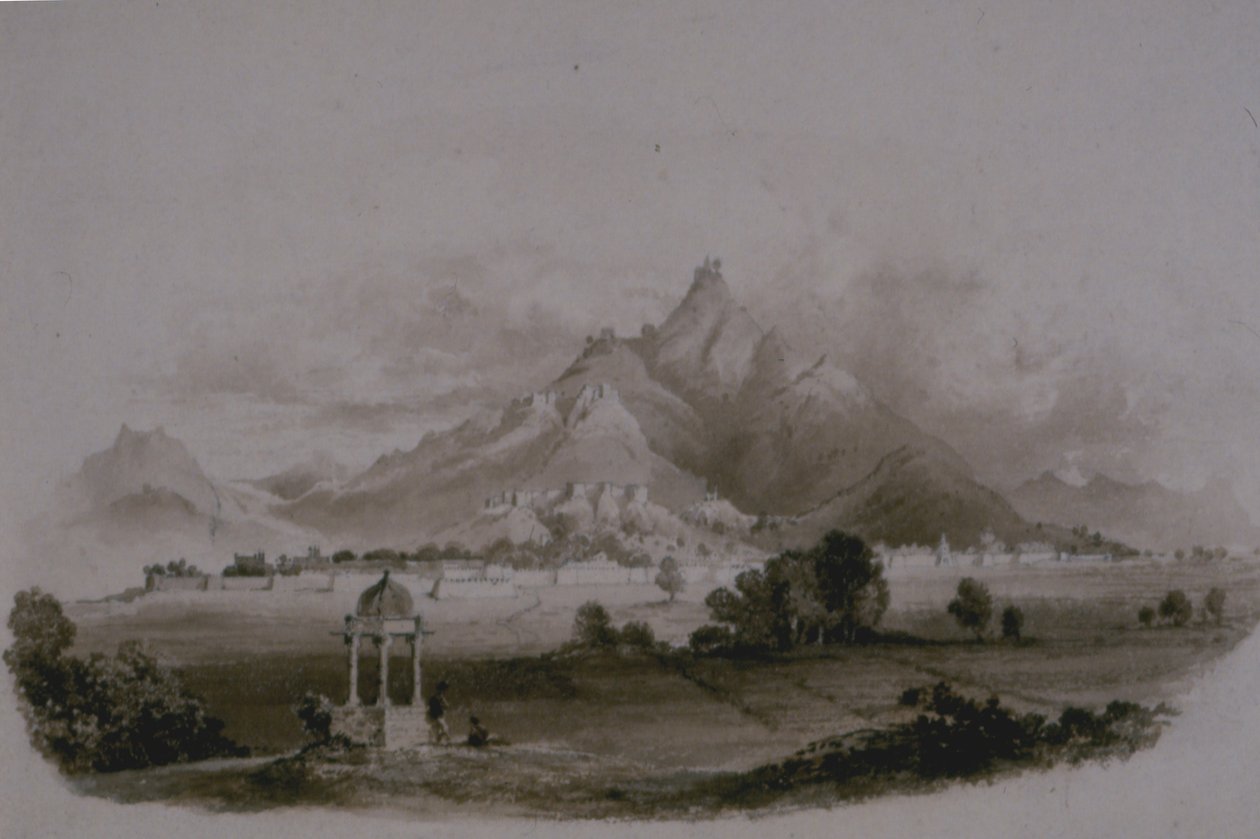 Saloombra (Salumbar, Udaipur állam) (ceruza és mosás papíron) alkotó: English School English School