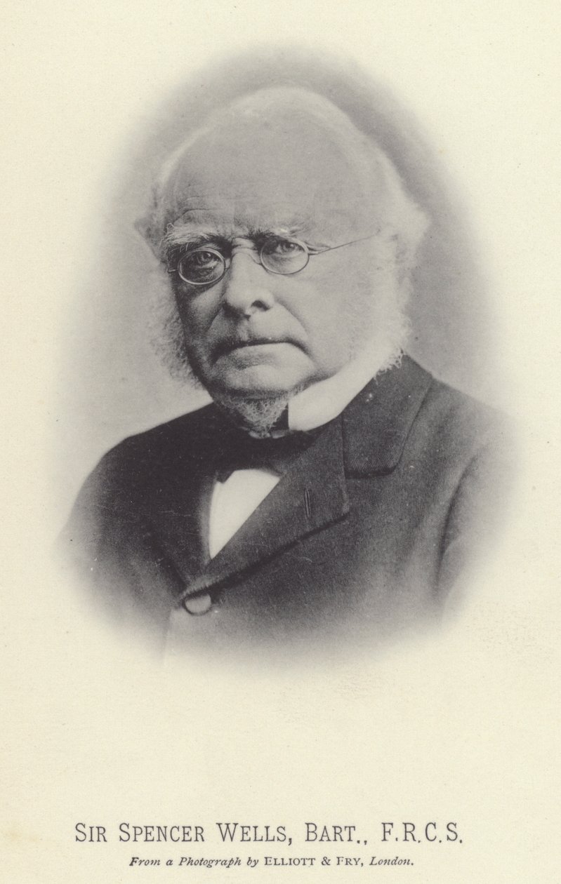Sir Spencer Wells, Baronet, FRCS (fekete-fehér fotó) alkotó: English Photographer