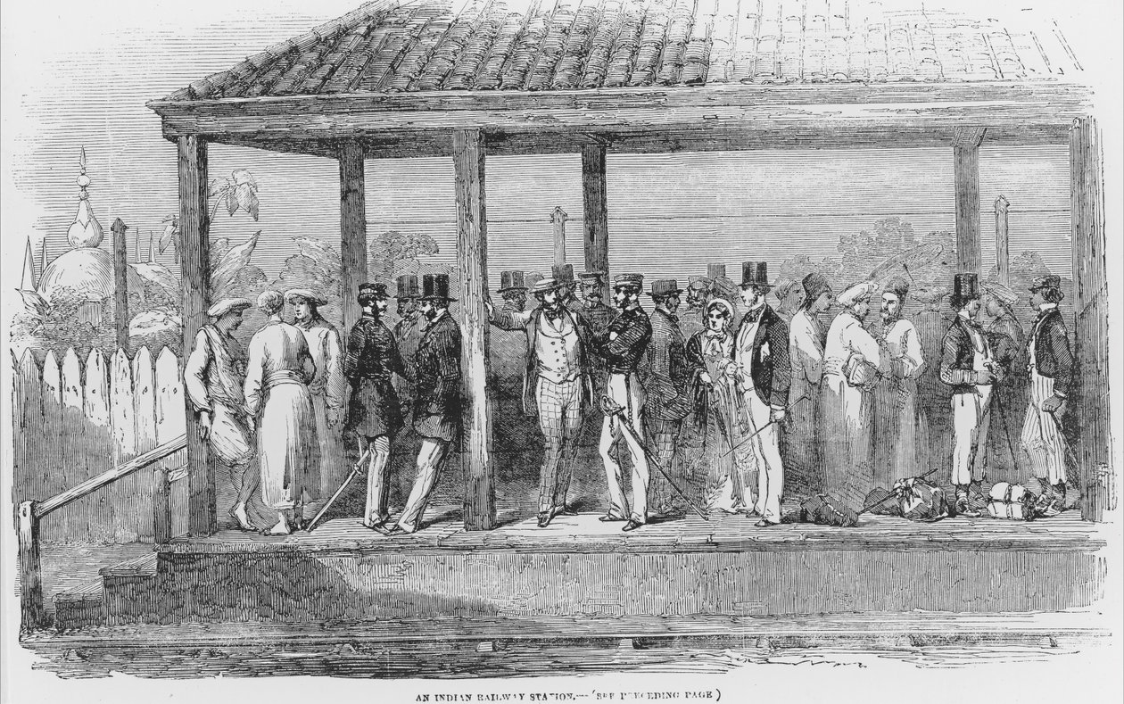 Egy indiai pályaudvar, 1854 alkotó: English School