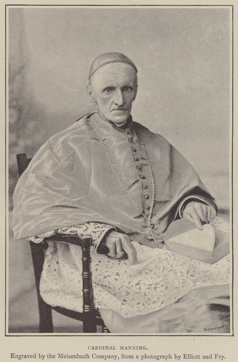 Manning bíboros (metszet) alkotó: English School