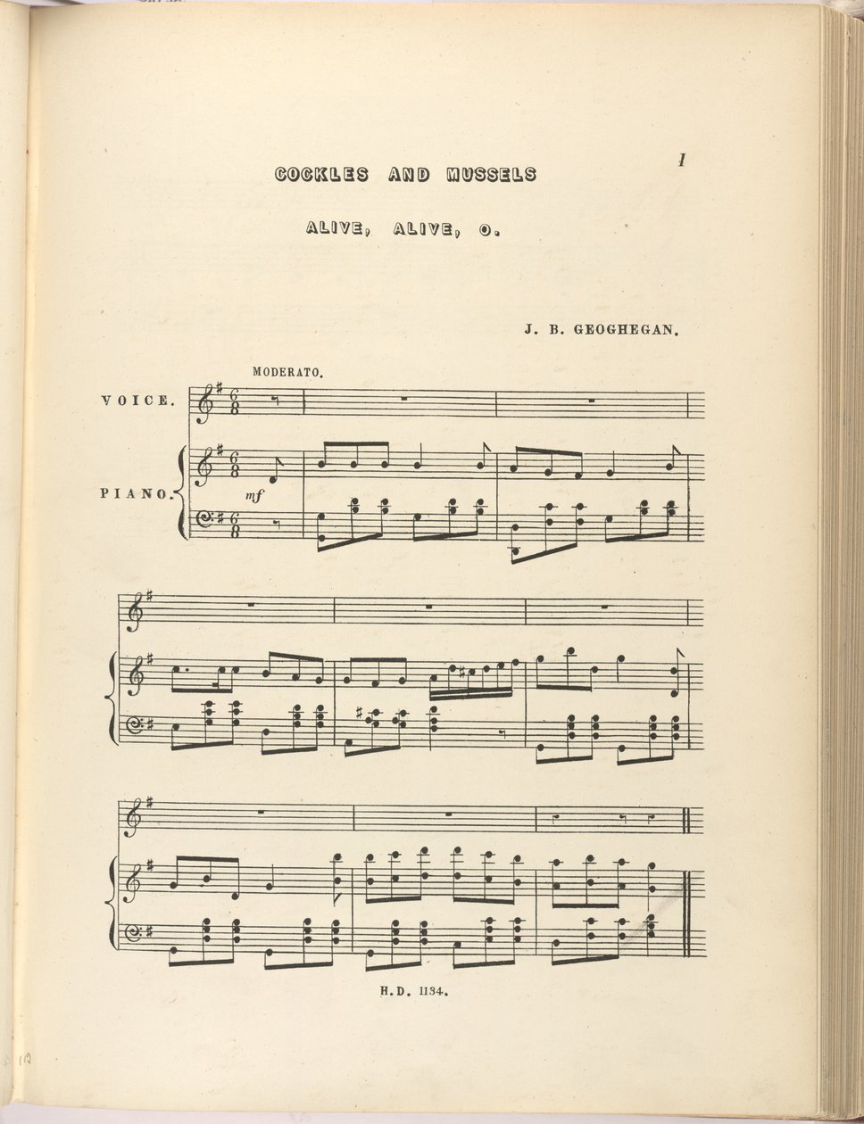 Joseph B Geoghegan „Cockles & Mussels” című műve alkotó: English School