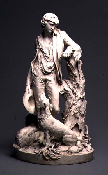 Derby juhászkutya, 1795 körül (porcelán keksz) alkotó: English School