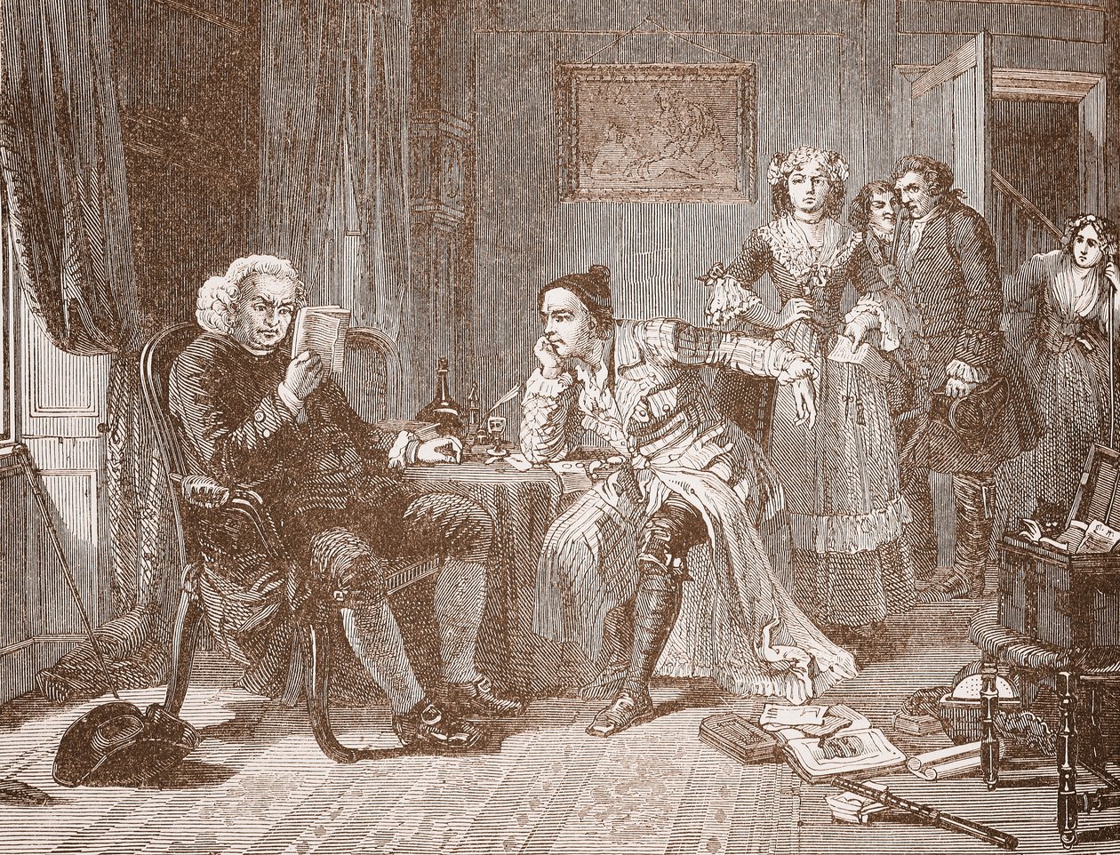 Dr. Johnson megmenti Goldsmithet a háziasszonyától alkotó: English School