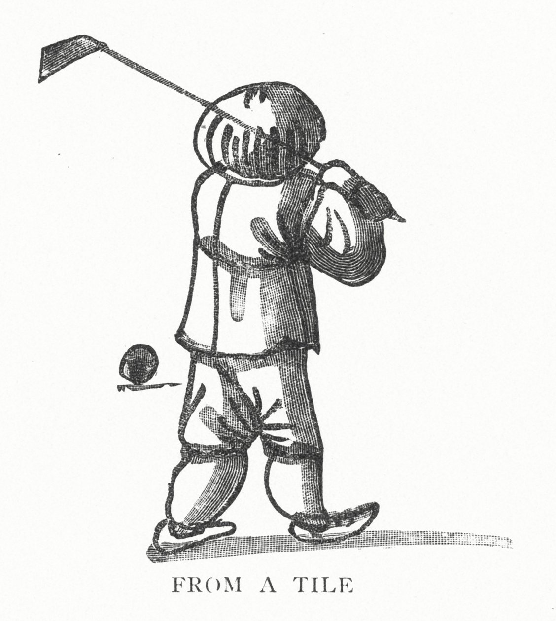 Golf: cserépből (litho) alkotó: English School