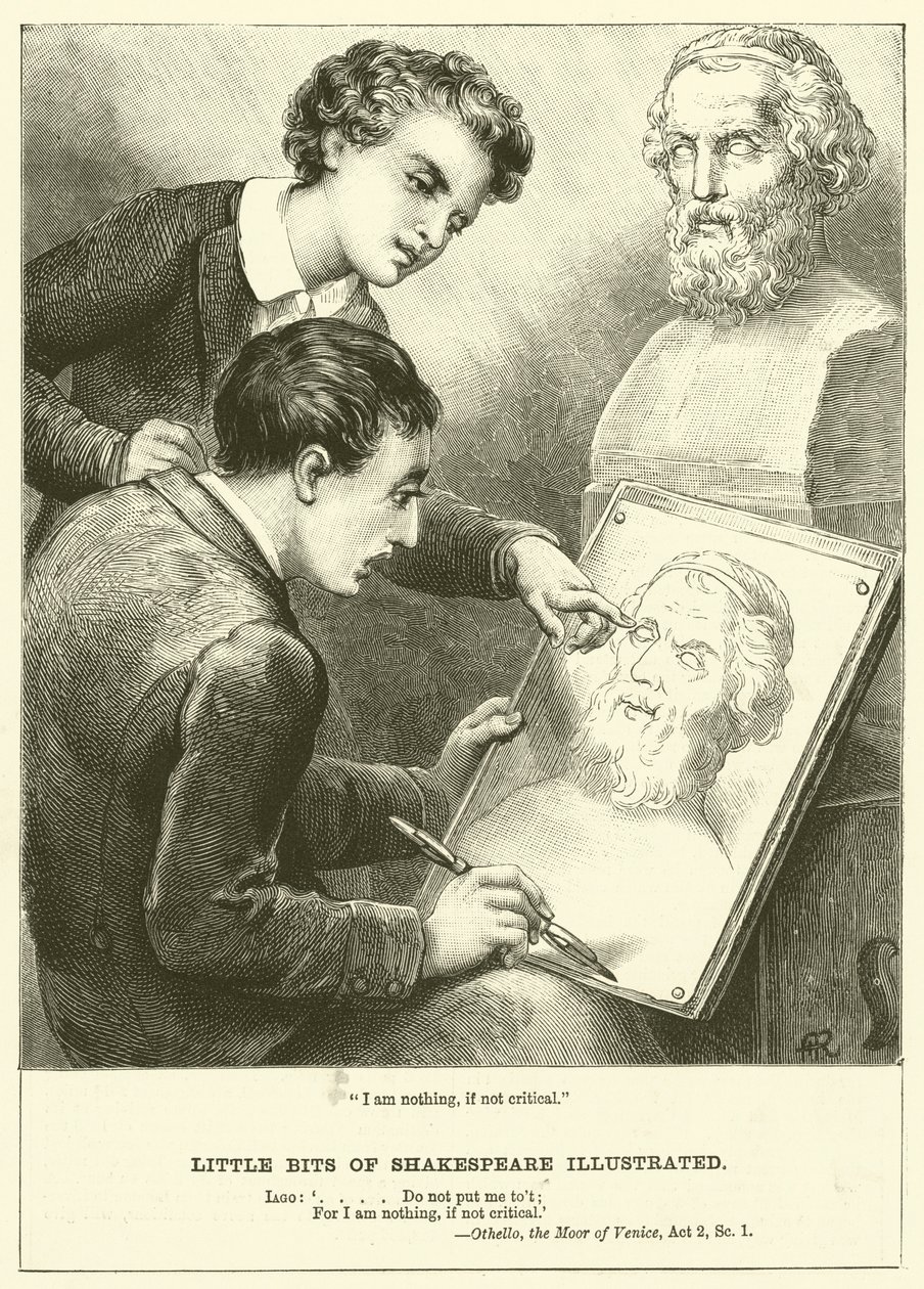 "Semmi vagyok, ha nem kritikus" (metszet) alkotó: English School