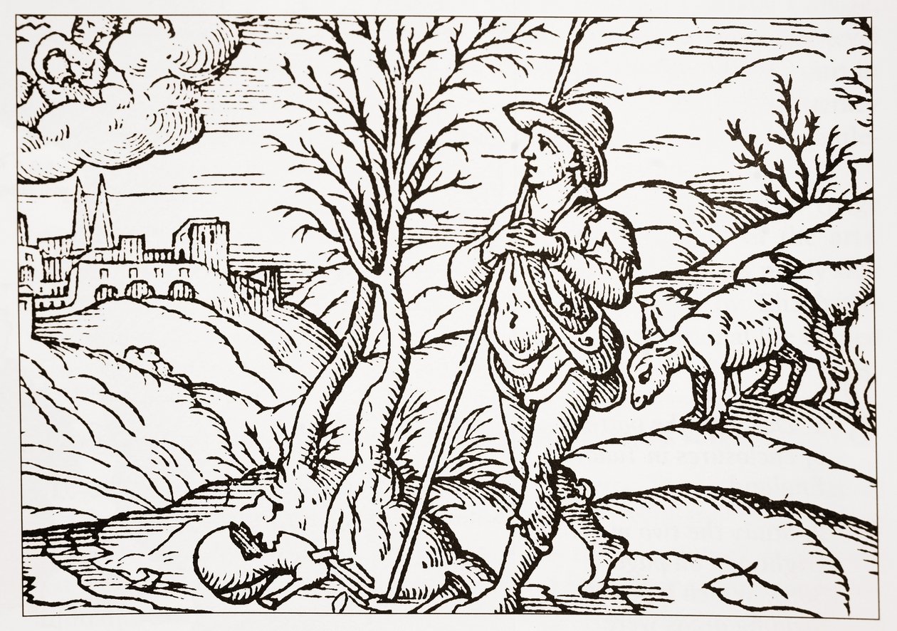 Január, Spensers The Shepherds kalendáriumából, 1579 alkotó: English School