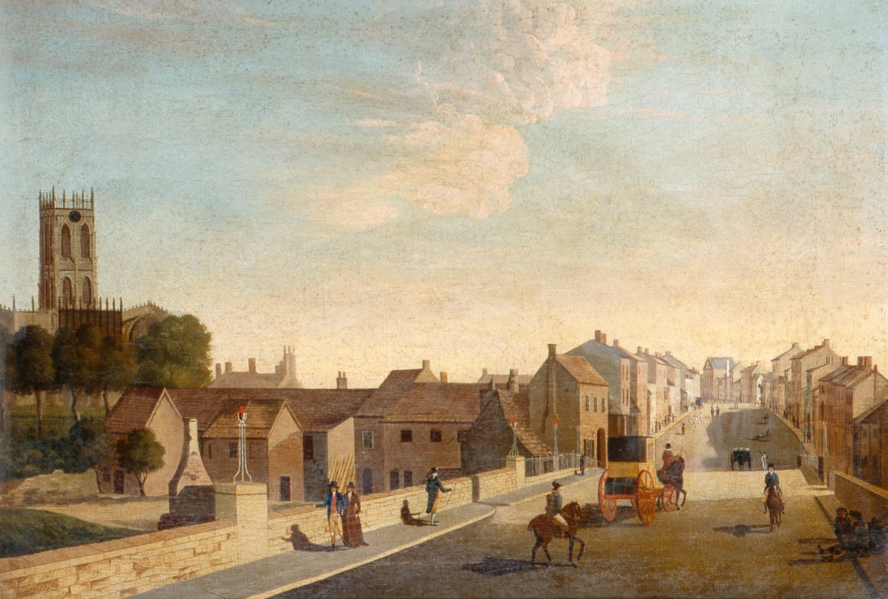 Tájkép templommal, 1790 körül (olaj, vászon) alkotó: English School