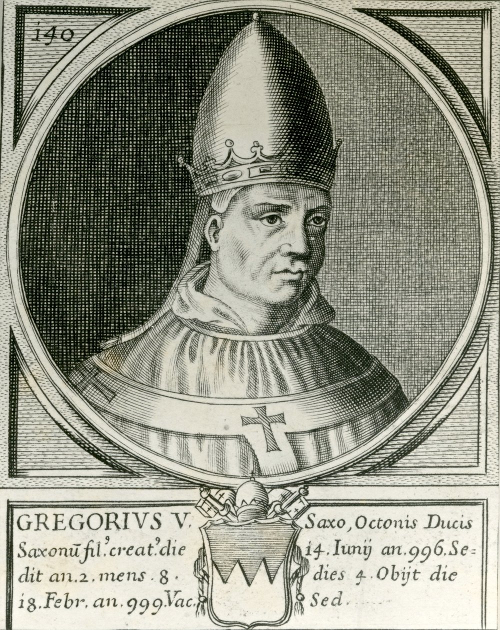 V. Gergely pápa (972-999) (metszet) alkotó: English School