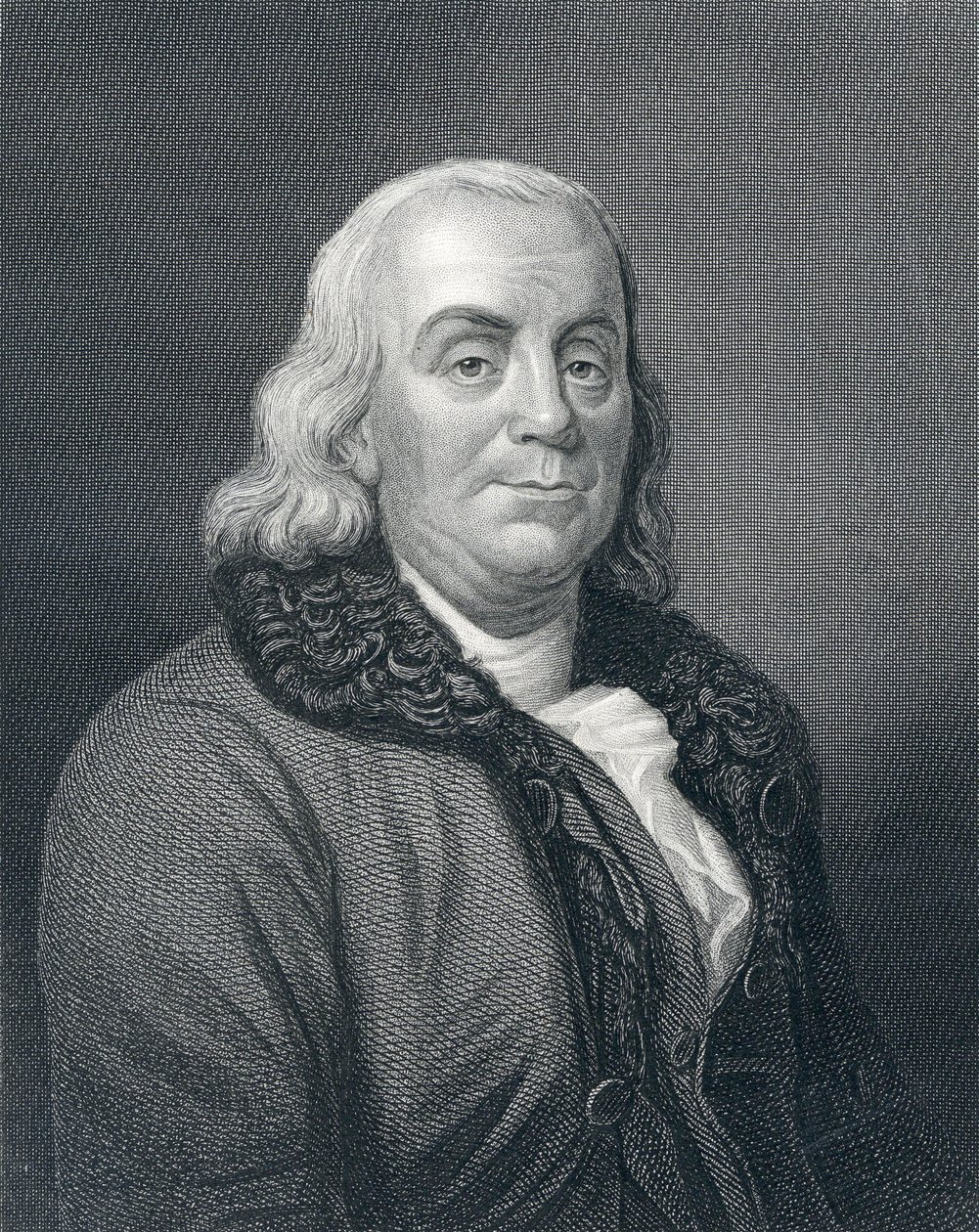 Benjamin Franklin portréja, 1833 körül alkotó: English School