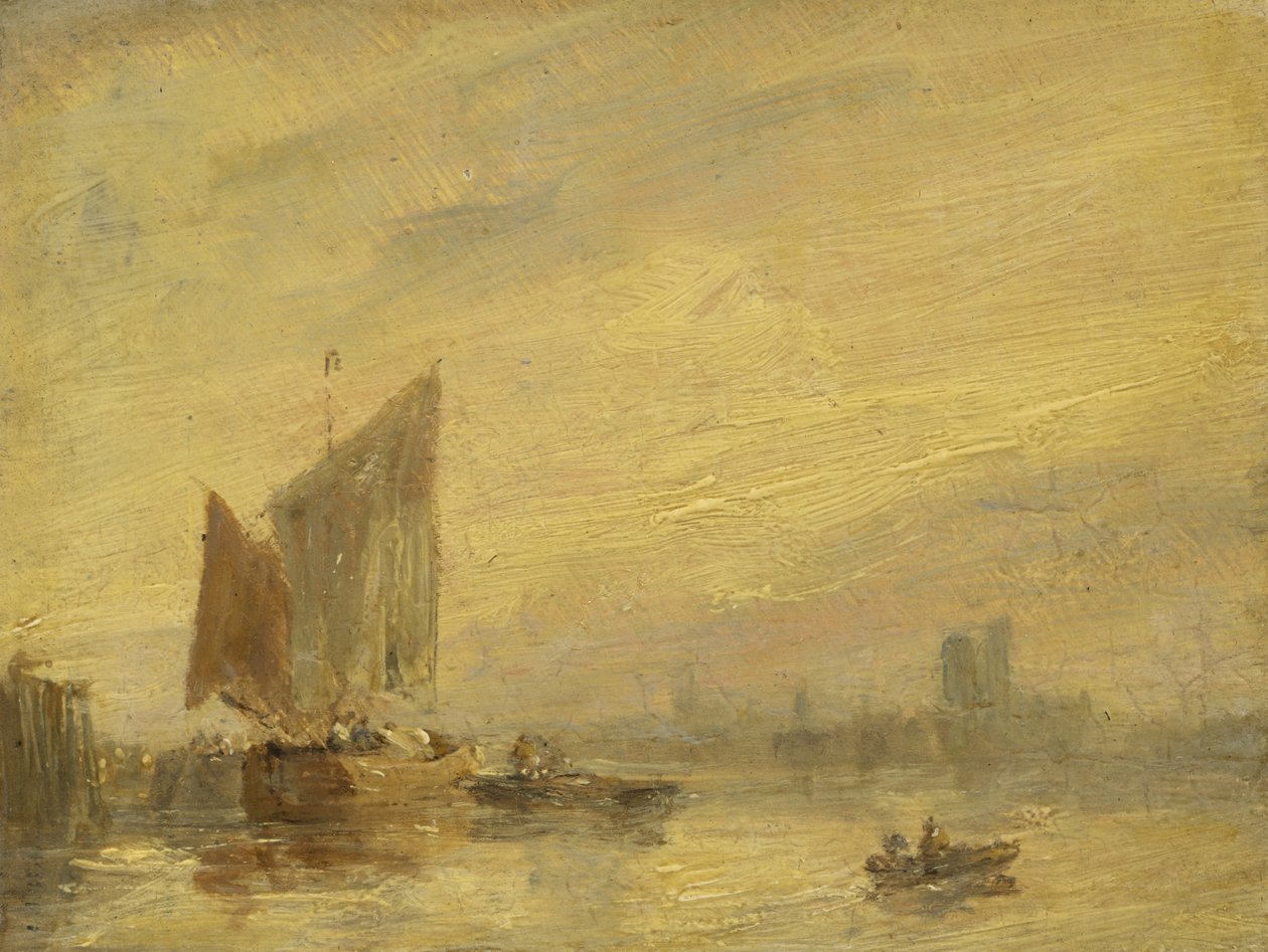 River Scene, Rouen alkotó: English School