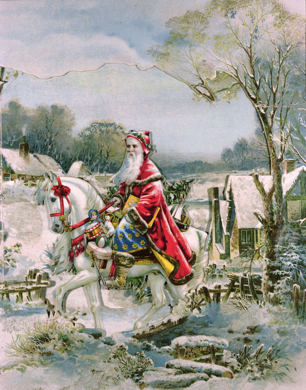St. Nicolas, Victorian Christmas Card (nyomtatás) alkotó: English School