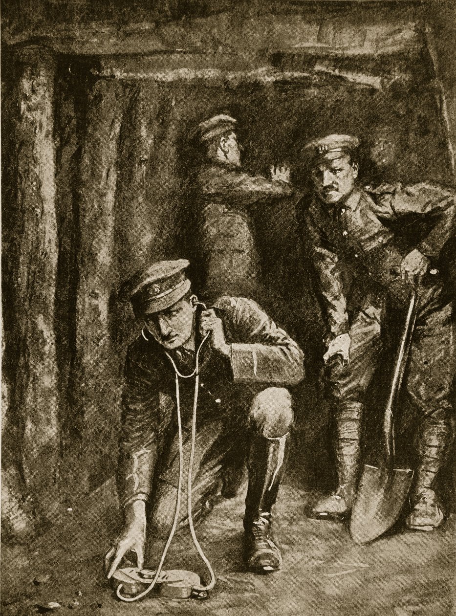 Feszült pillanat az árokbányászati műveletekben, 1914-1919 alkotó: English School