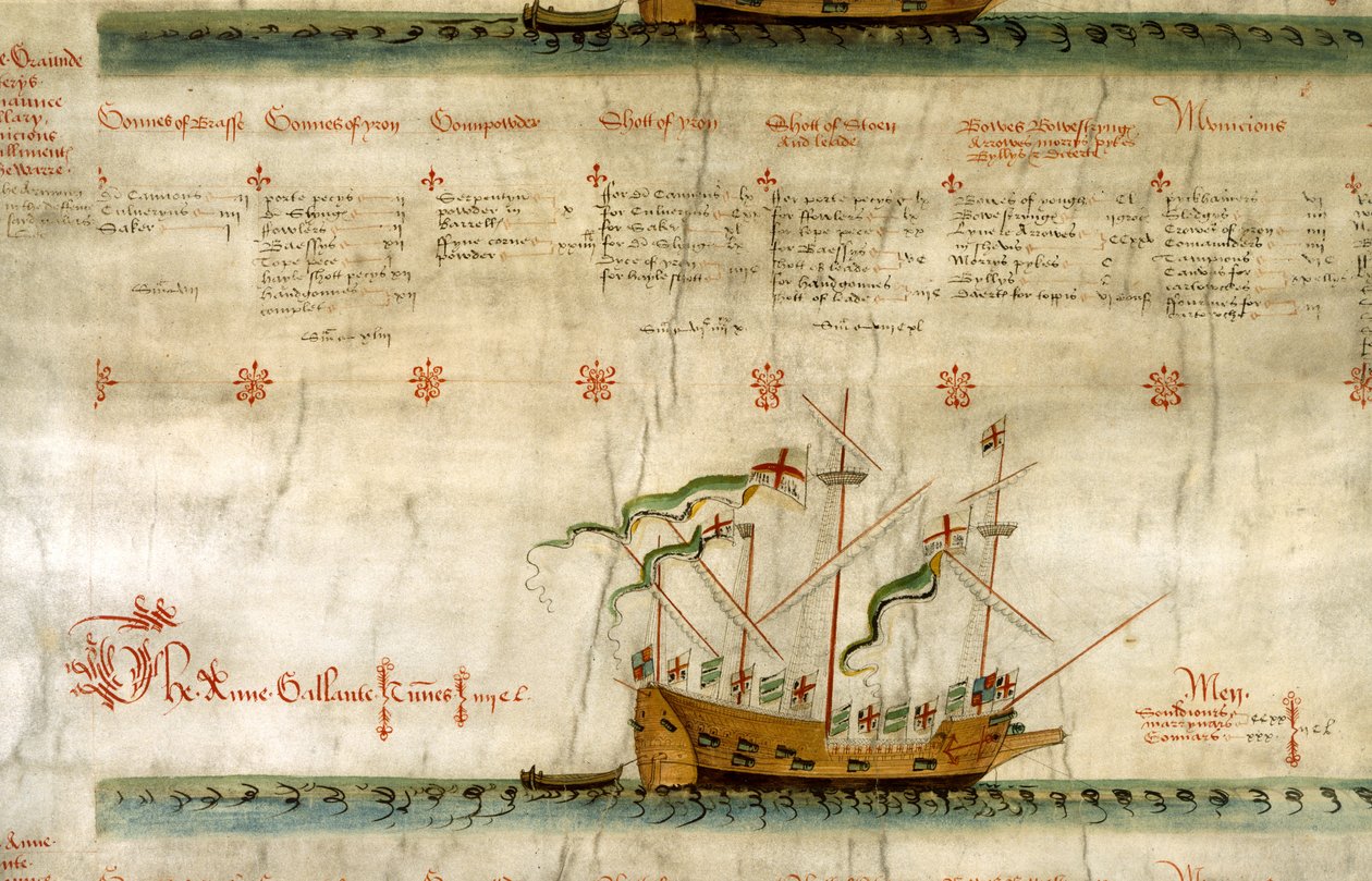 "The Anne Gallante" a "The Anthony Roll"-ból alkotó: English School