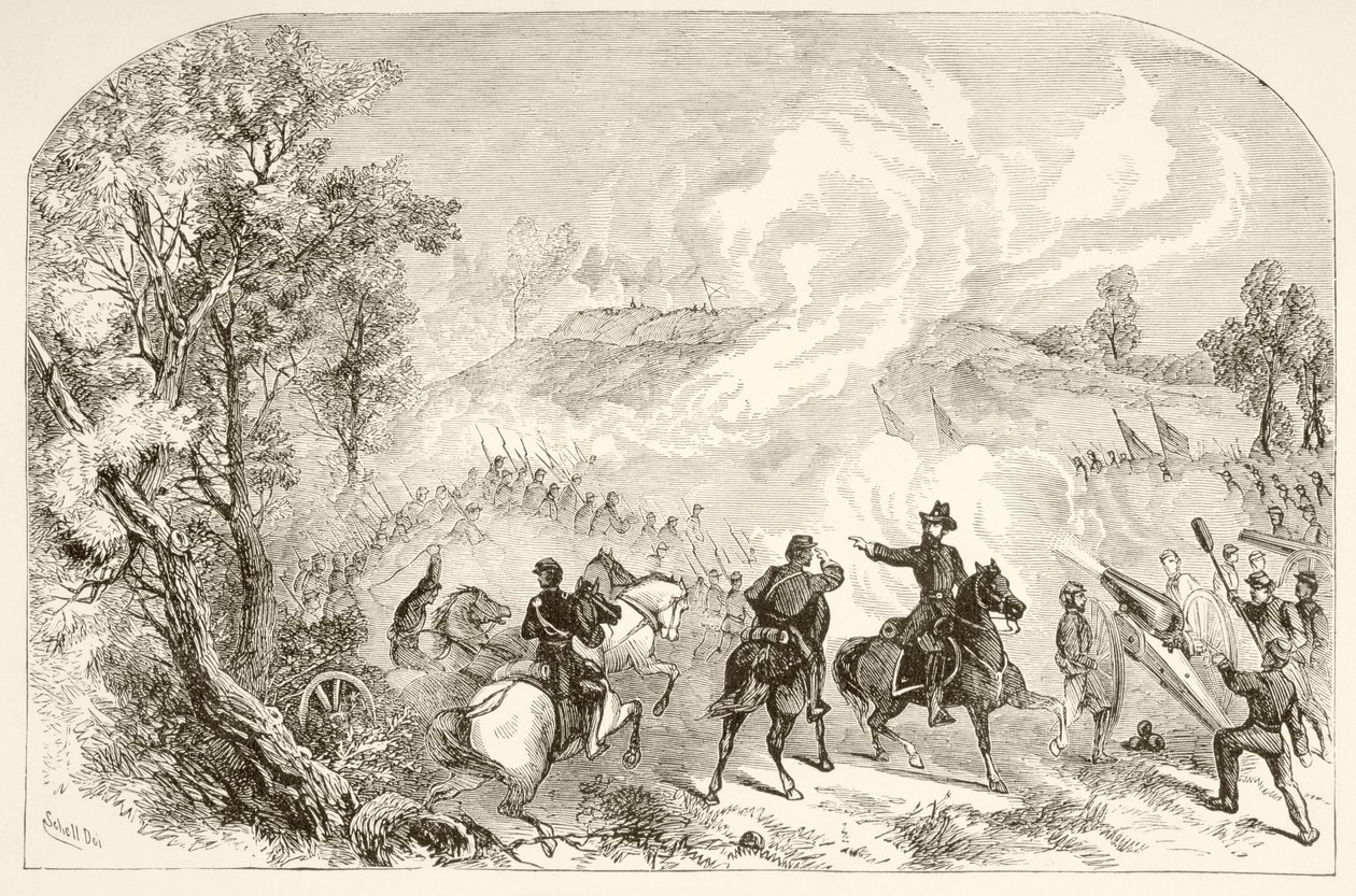 A gettysburgi csata (litho) alkotó: English School