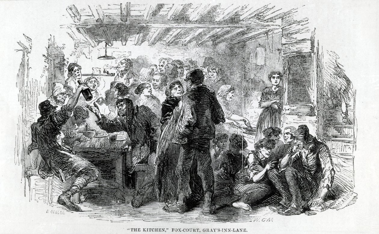 The Kitchen, Fox-Court Grays Inn Lane, 1851 alkotó: English School