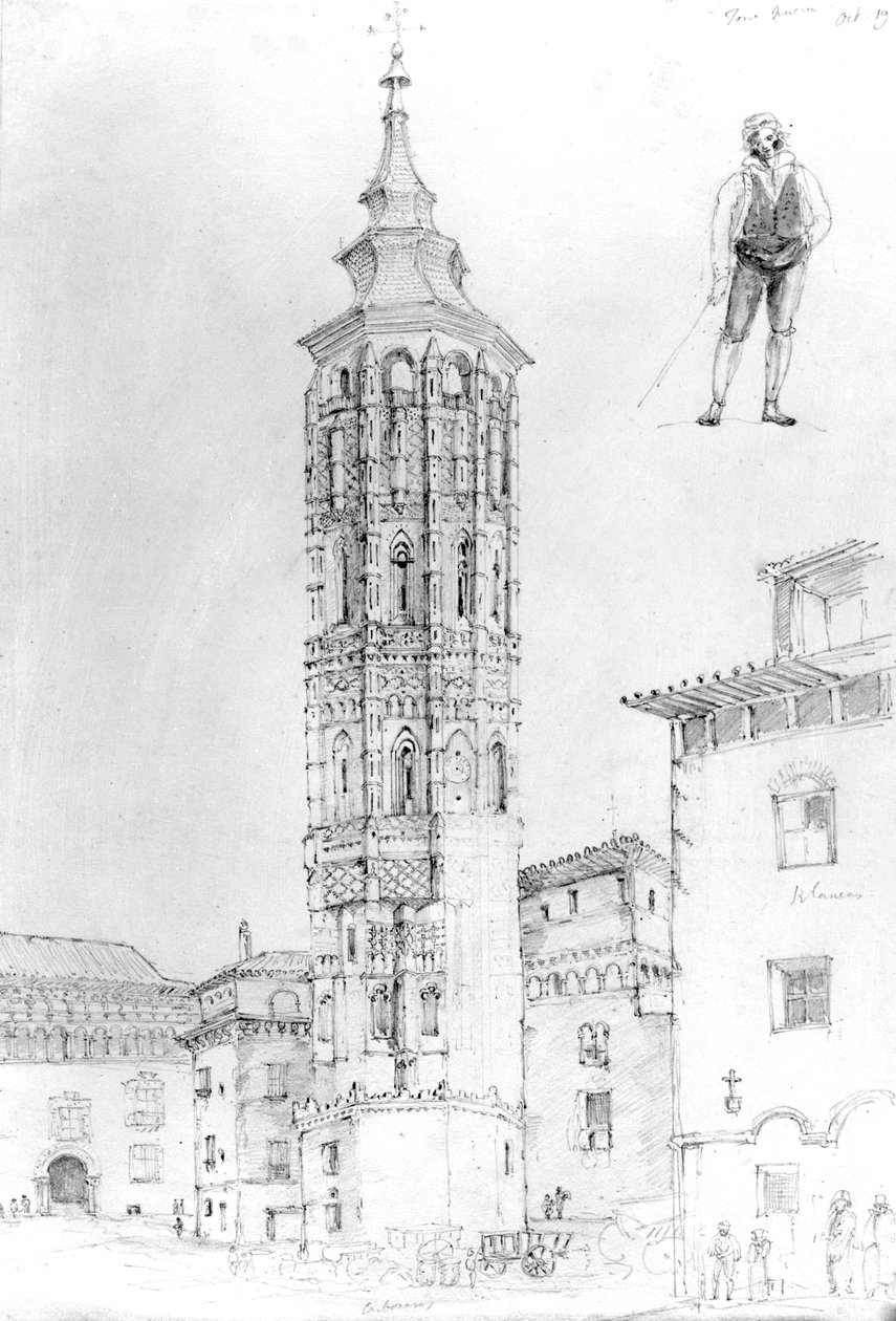 Zaragoza új tornya, 1831 (rajz) alkotó: English School