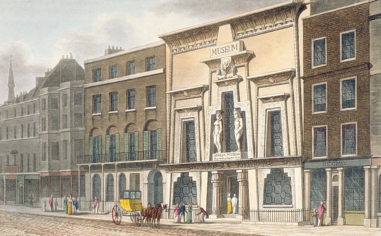 Kilátás a Bullocks Múzeumra, Piccadilly, 1815 alkotó: English School