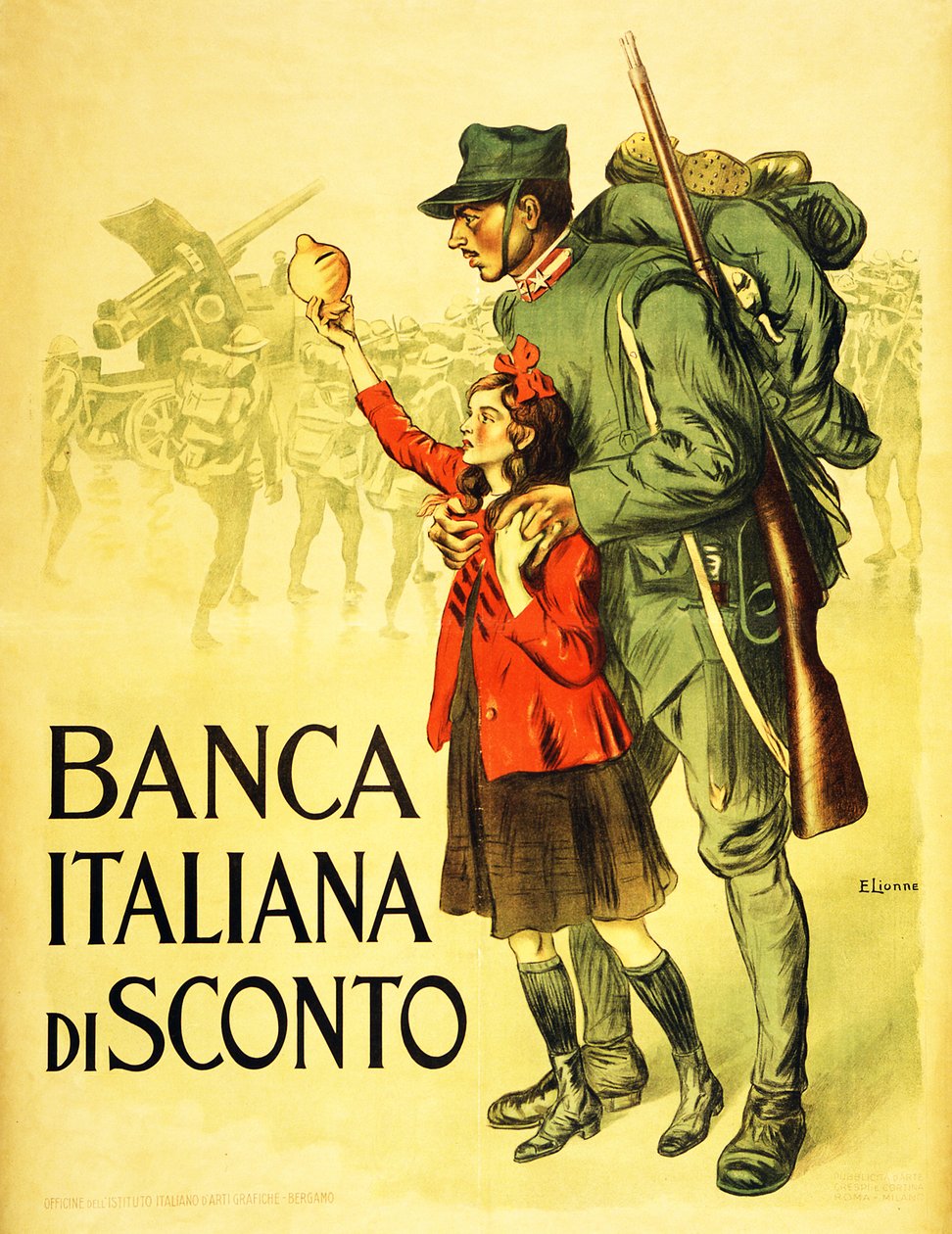 Olasz Diszkontbank, 1917 alkotó: Enrico della Lionne