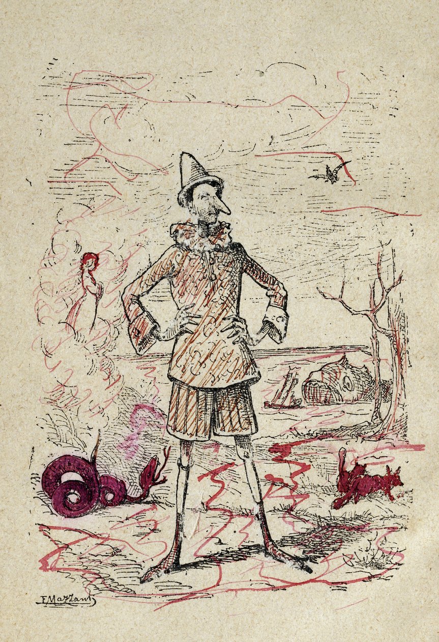 Pinokkió, 1883 alkotó: Enrico Mazzanti