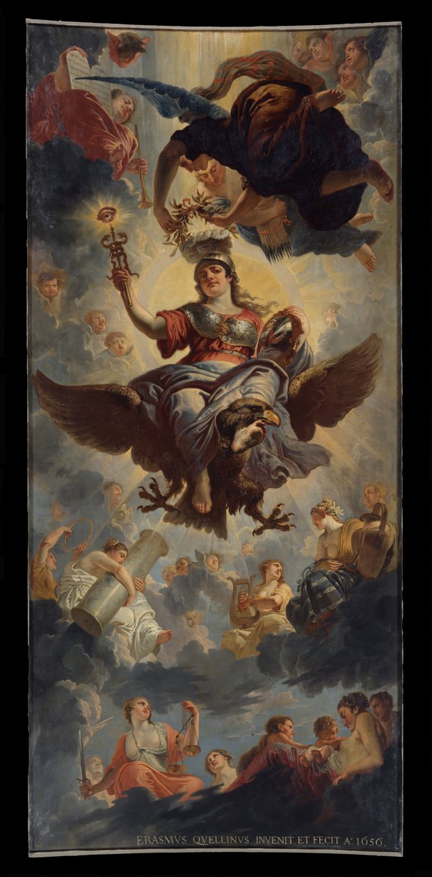 A Tanácsterem felső határa alkotó: Erasmus Quellinus II
