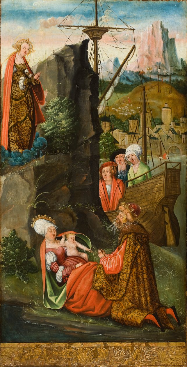 A marseille-i herceg feleségét nevelő Szent Mária Magdolna, 1519 (olaj, tölgyfa tábla) alkotó: Erhard Altdorfer