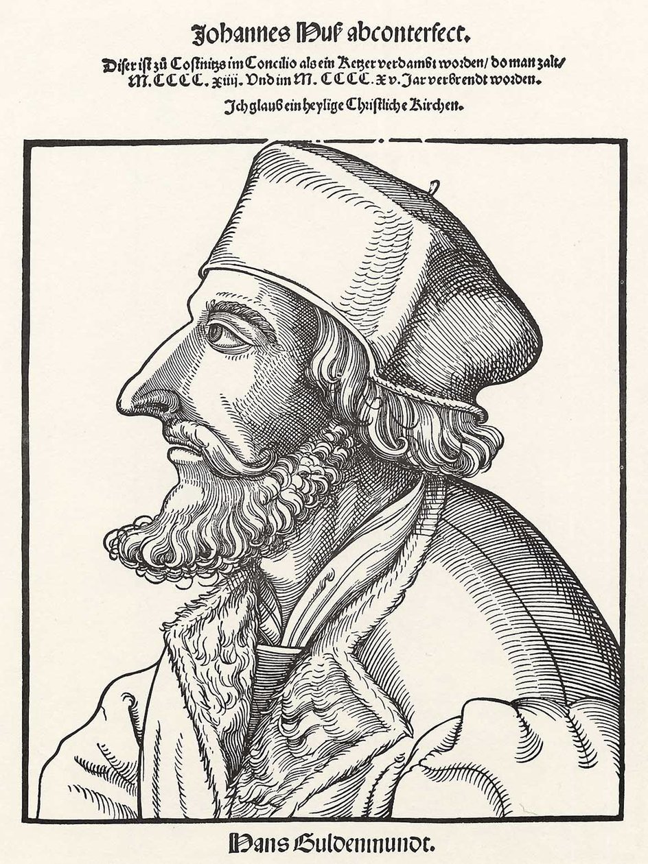 John Hus alkotó: Erhard Schon