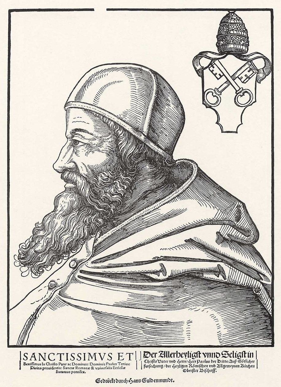 III. Farnese Pál pápa portréja alkotó: Erhard Schon