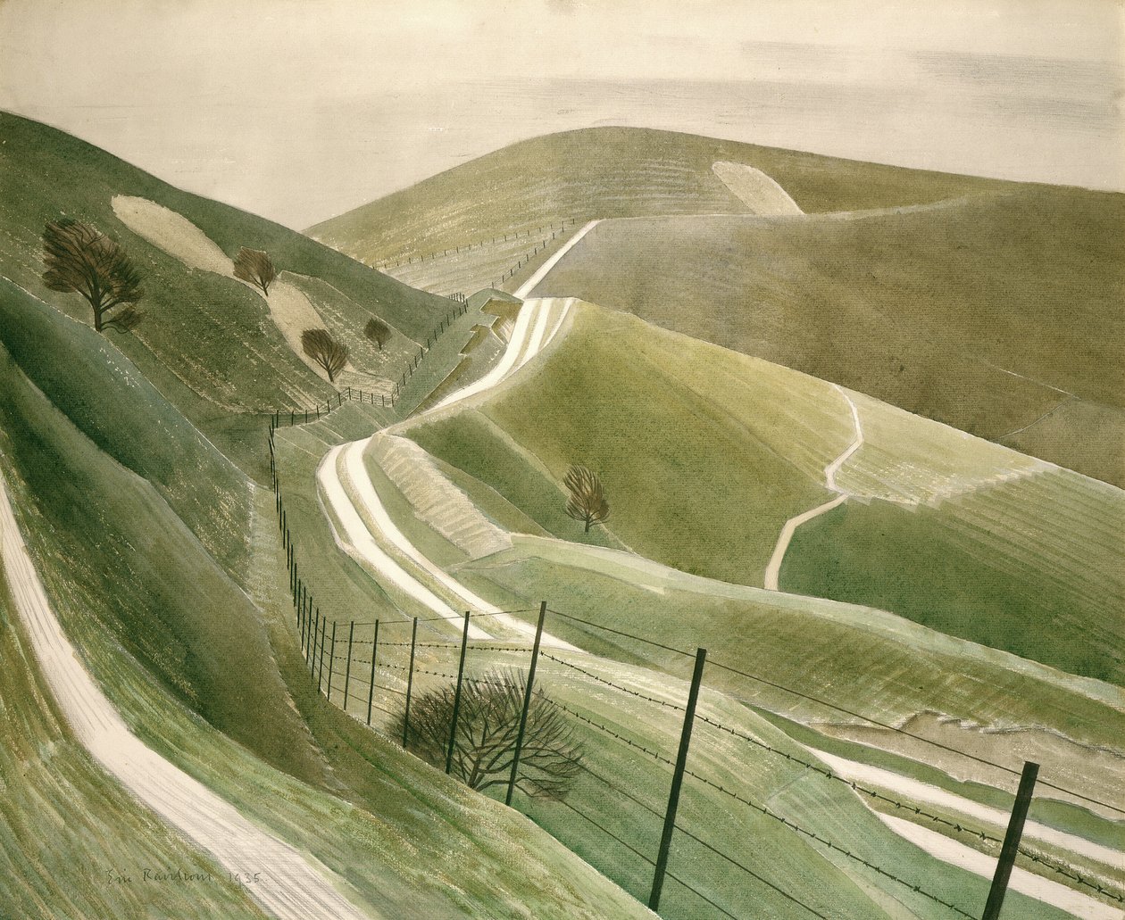 Kréta ösvények alkotó: Eric Ravilious